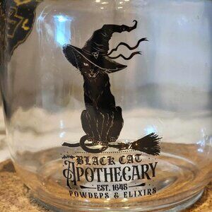 Halloween Apothecary Jar: Black Cat